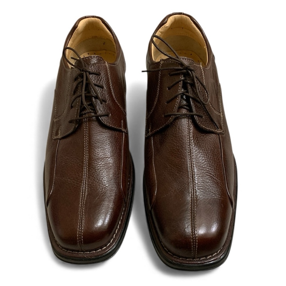 Studio Belvedere Bay Bridge Brown Pebbled Leather Oxford Shoes Men’s Size 12 EEE